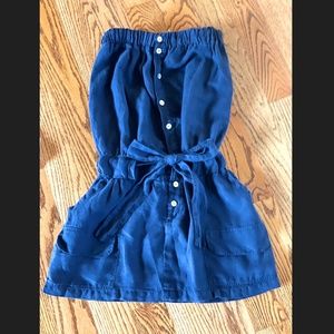 strapless summer/spring dress, medium, navy